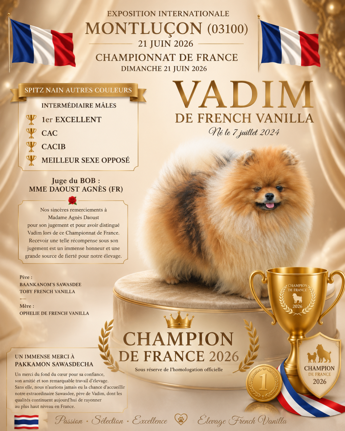 Vadim de French Vanilla CHAMPION DE FRANCE 2026